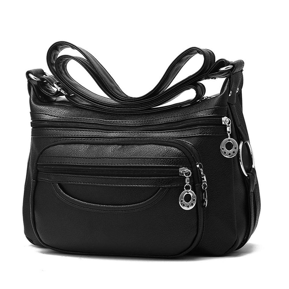 MINTEGRA Women's Multi-Pocket PU Leather Crossbody Bag