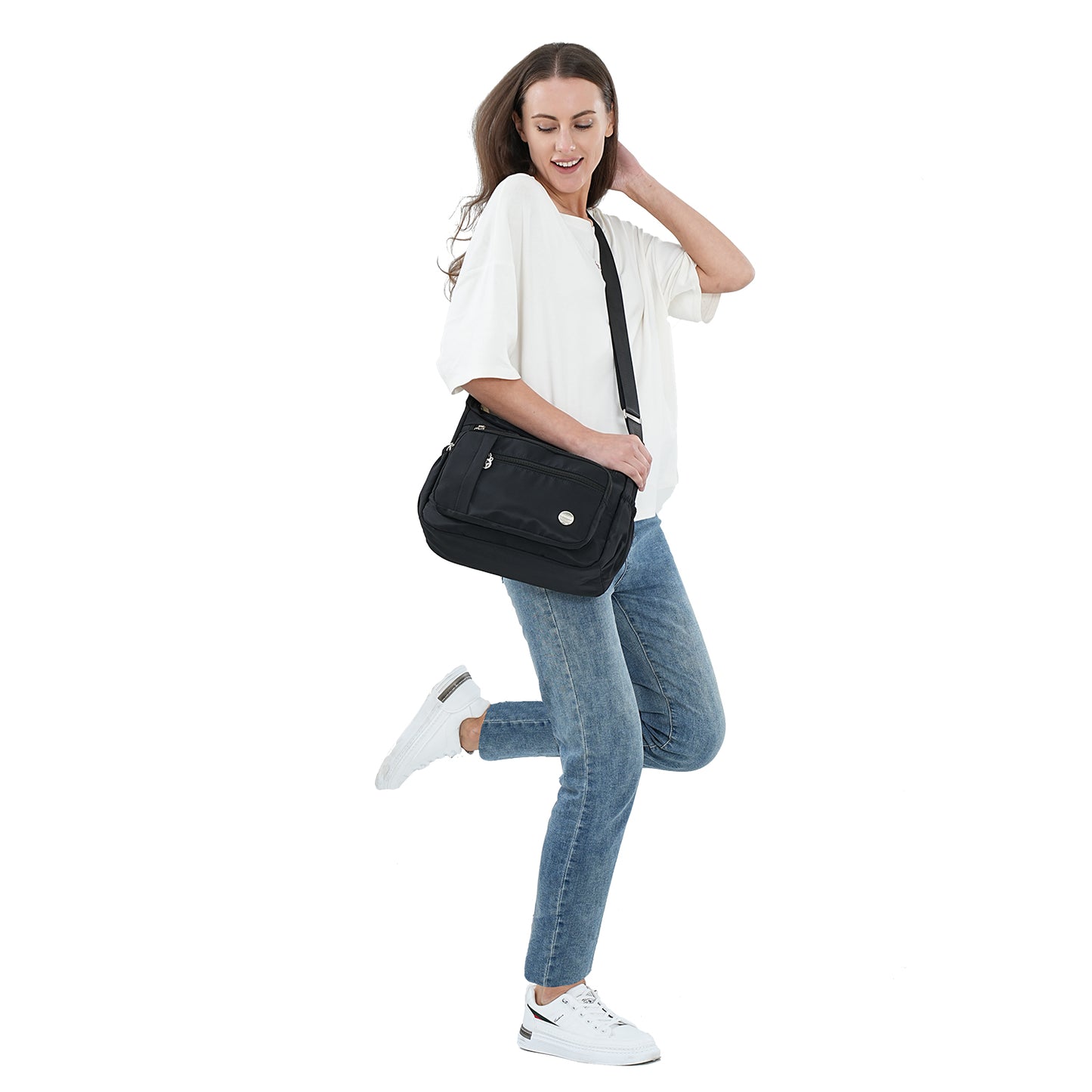 MINTEGRA Ultra Light Multiple Pockets Crossbody Purse